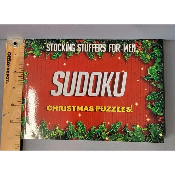 Stocking Stuffers for Men Christmas Sudoku Puzzles Book Paperback Unused - Picture 9 of 12